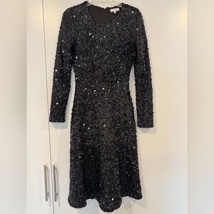 Black gorgeous sequin midi dress